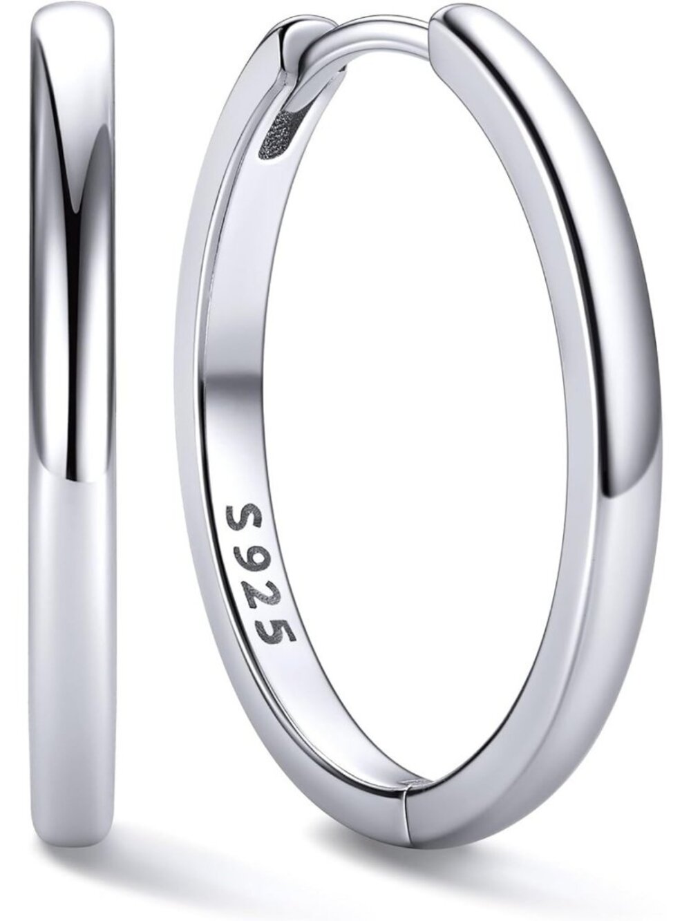 Stylish 925 Sterling Silver Huggie Hoop Earrings for Women, 6-20MM, Perfect Gift